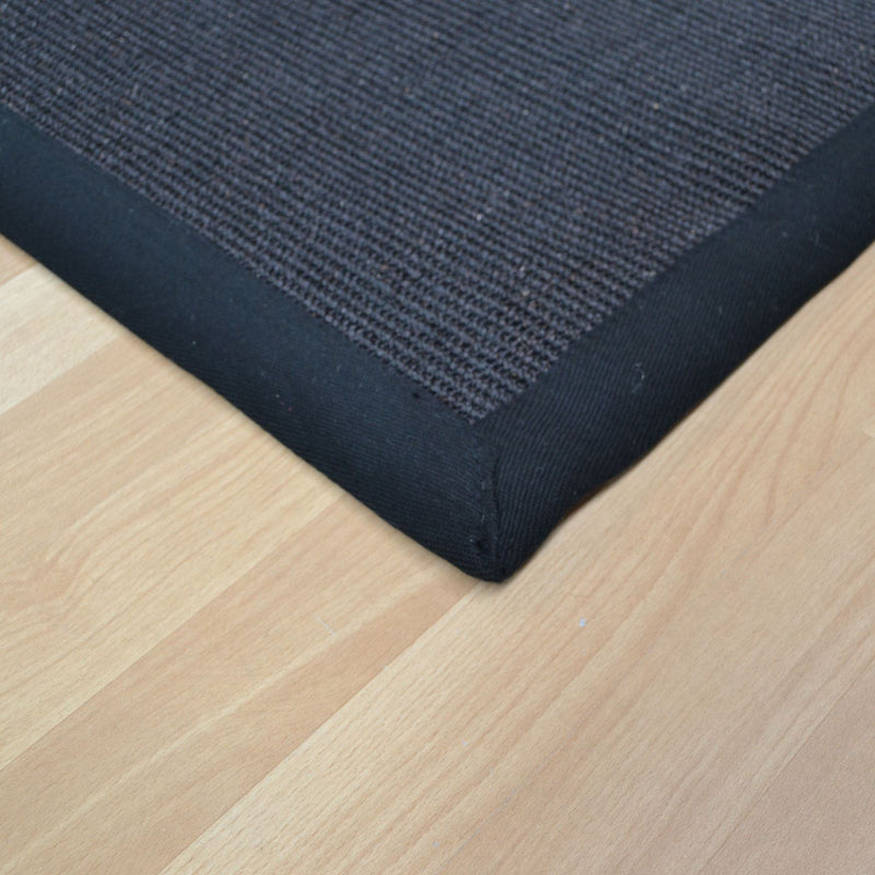 Sisal Hallway Runners in Plain Black