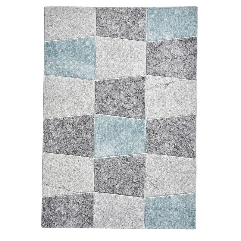 Brooklyn 22192 Modern Rugs in Grey Blue