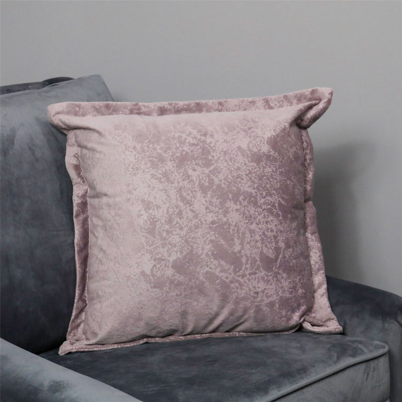 Annabelle Pink Crushed Velvet Cushion