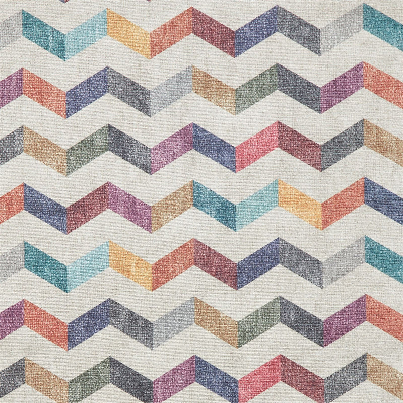 Coral H1059 Modern Washable Chevron Runner Rugs in Multi