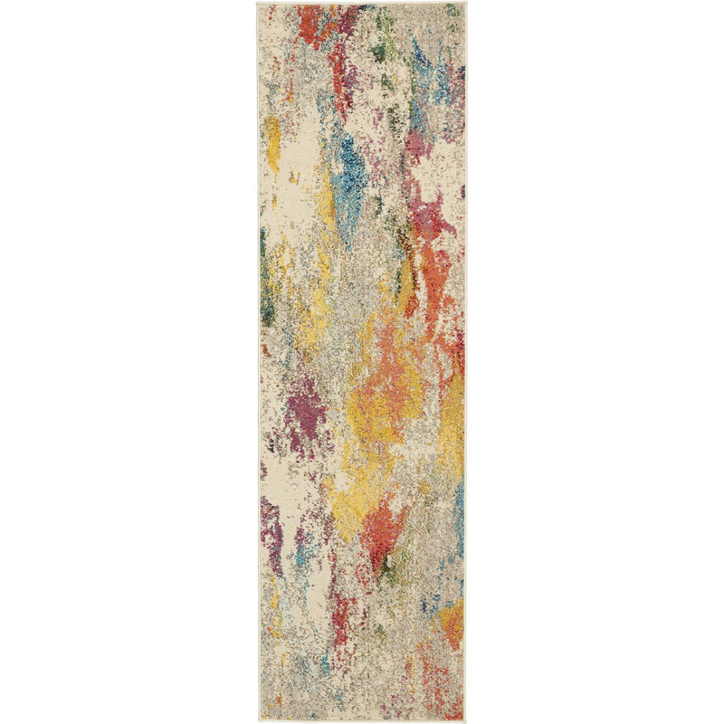 Celestial Modern Abstract Hallway Runner Rug CES12 IVMTC by Nourison