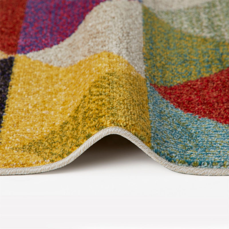 Carnaval CAR110 Geometric Rug by Concept Looms in Multicolour