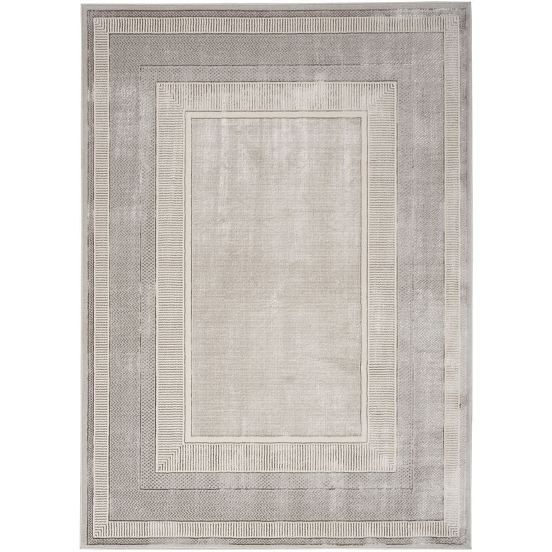 Glitz GLZ07 Geometric Rugs by Nourison in Silver Grey