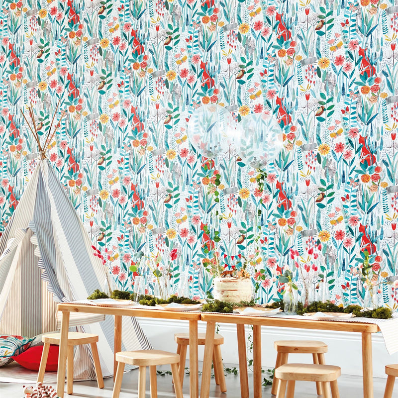 Hide and Seek Wallpaper 112633 by Harlequin in Poppy Marine Ochre