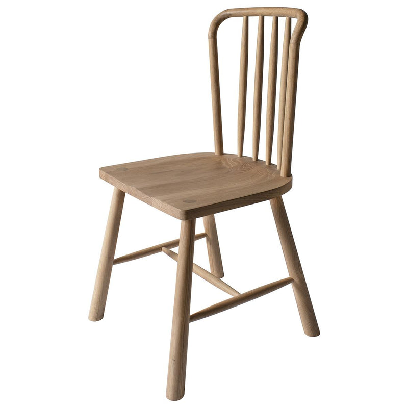 Freya Scandi Dining Chairs in Light Oak Wood Set of 2