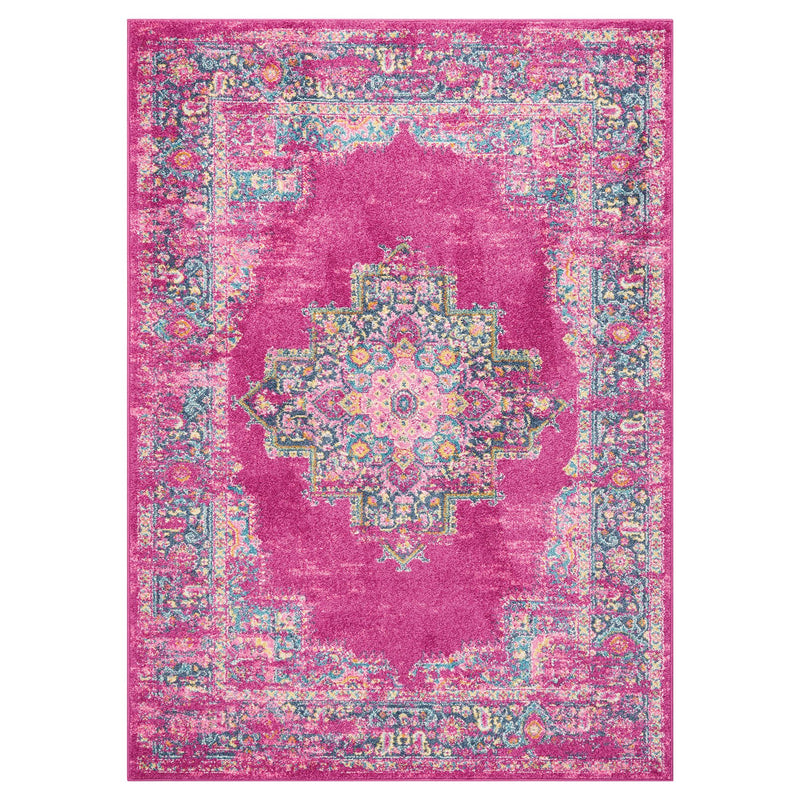 Passion Traditional Medallion Persian Rugs PSN03 in Fuchsia