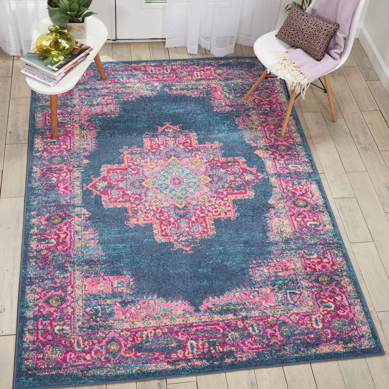 Passion Traditional Medallion Persian Rugs PSN03 in Blue