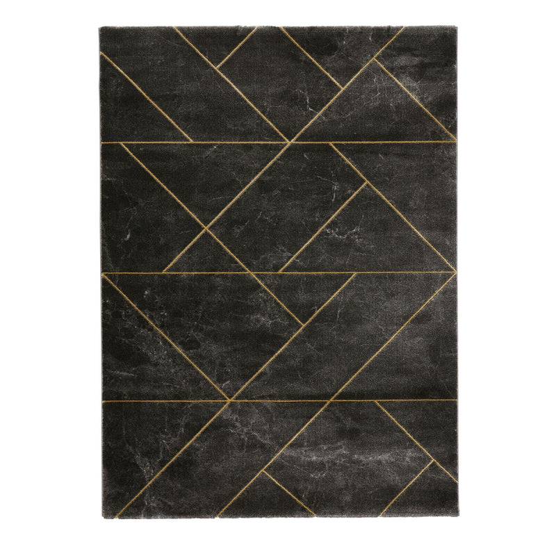 Craft 23486 Geometric Rugs in Dark Grey Gold