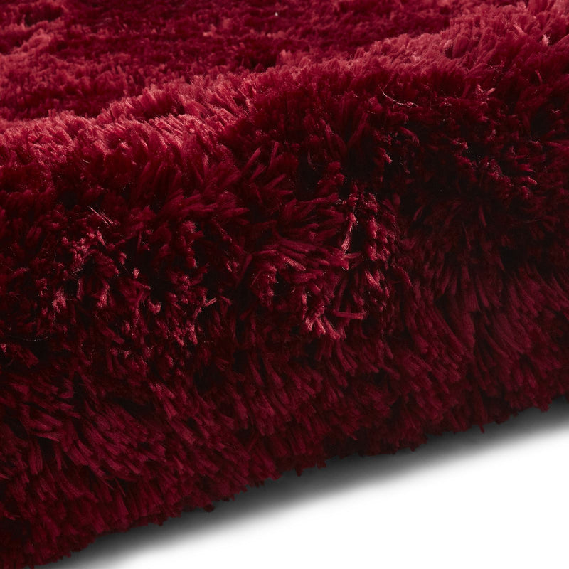 Polar PL95 Plain Shaggy Rugs in Ruby