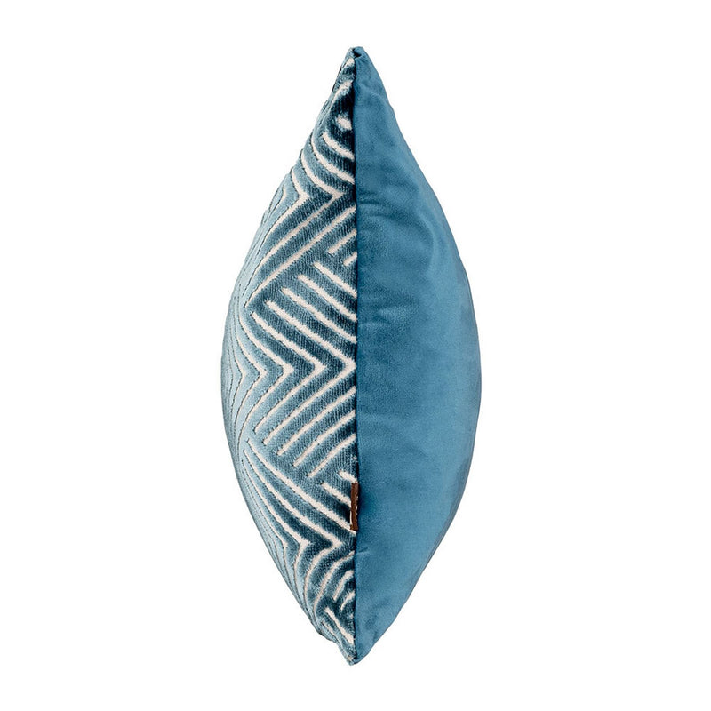 Vesper Geometric Bolster Cushion in Blue