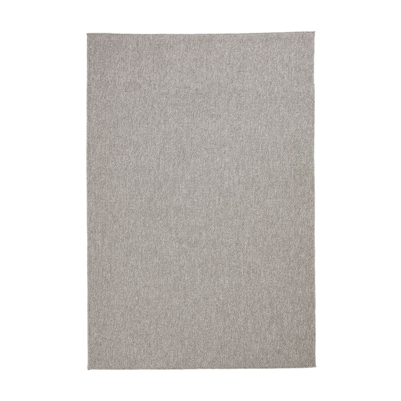 Boucle E6403 Plain Flat Weave Textured Rugs in Grey