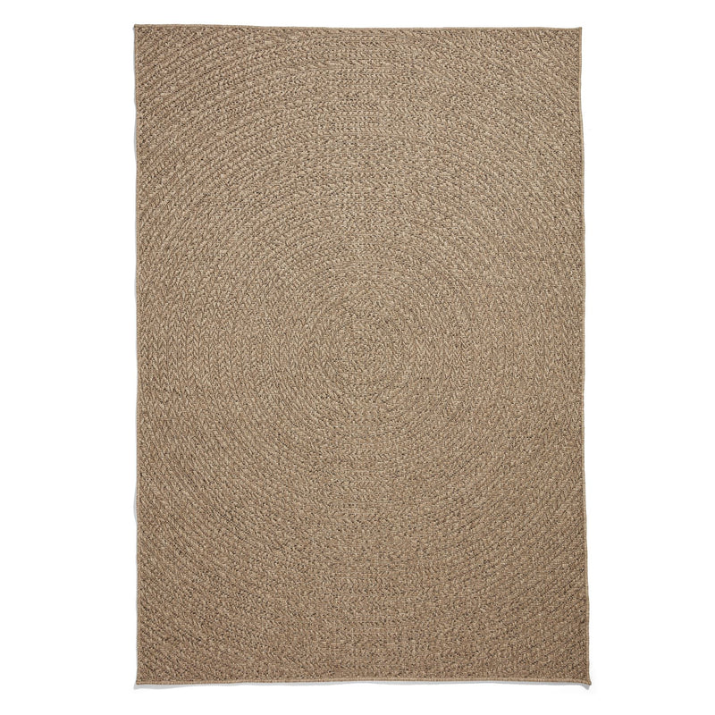 Nomad 5004 Indoor Outdoor Flat Weave Plain Rugs in Brown