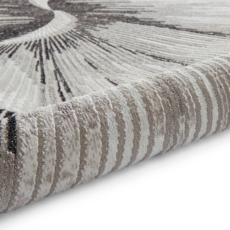 Creation 50156 Modern Abstract Rugs in Silver Beige