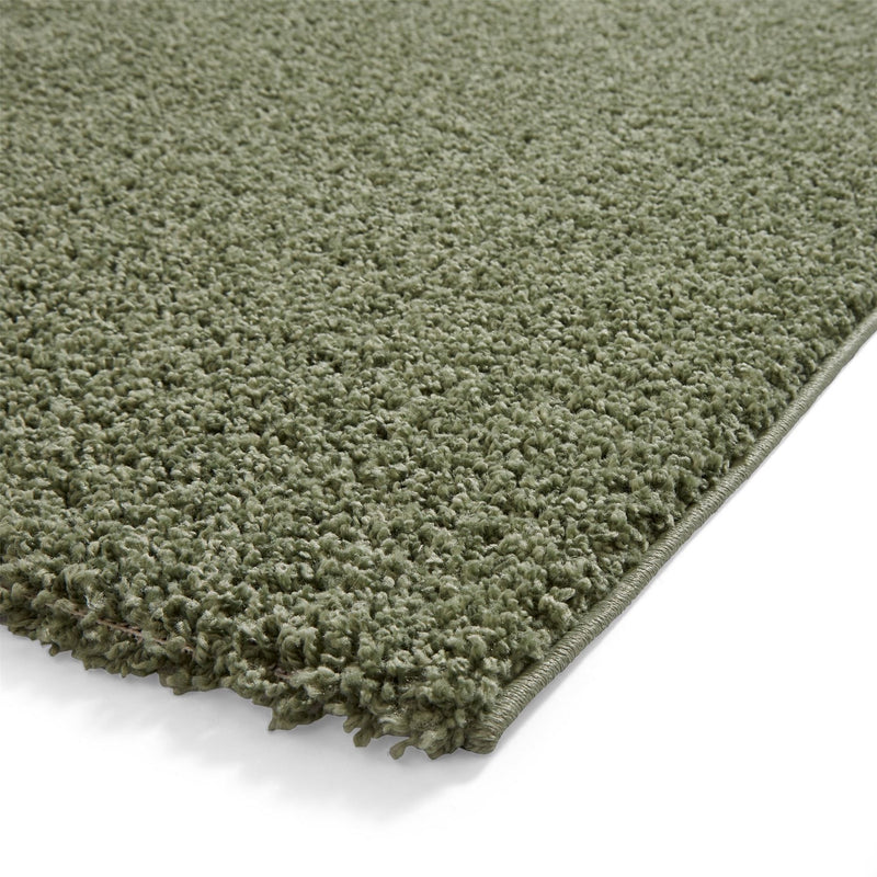 Bali 950 Modern Washable Plain Shaggy Rugs in Green