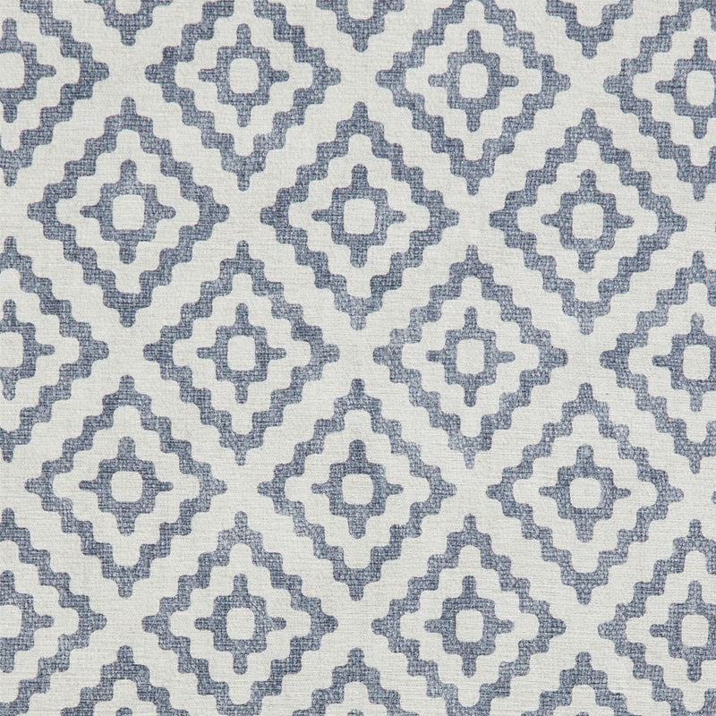 Coral H1058 Modern Washable Geometric Runner Rugs in Blue