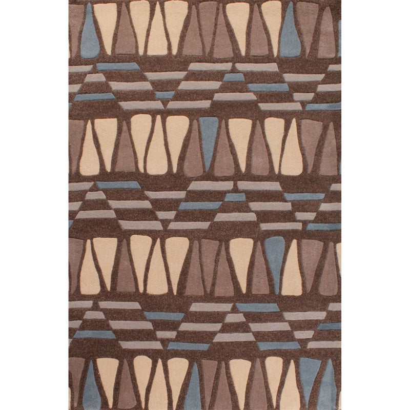 Fusion Midori Rugs in Brown & Blue