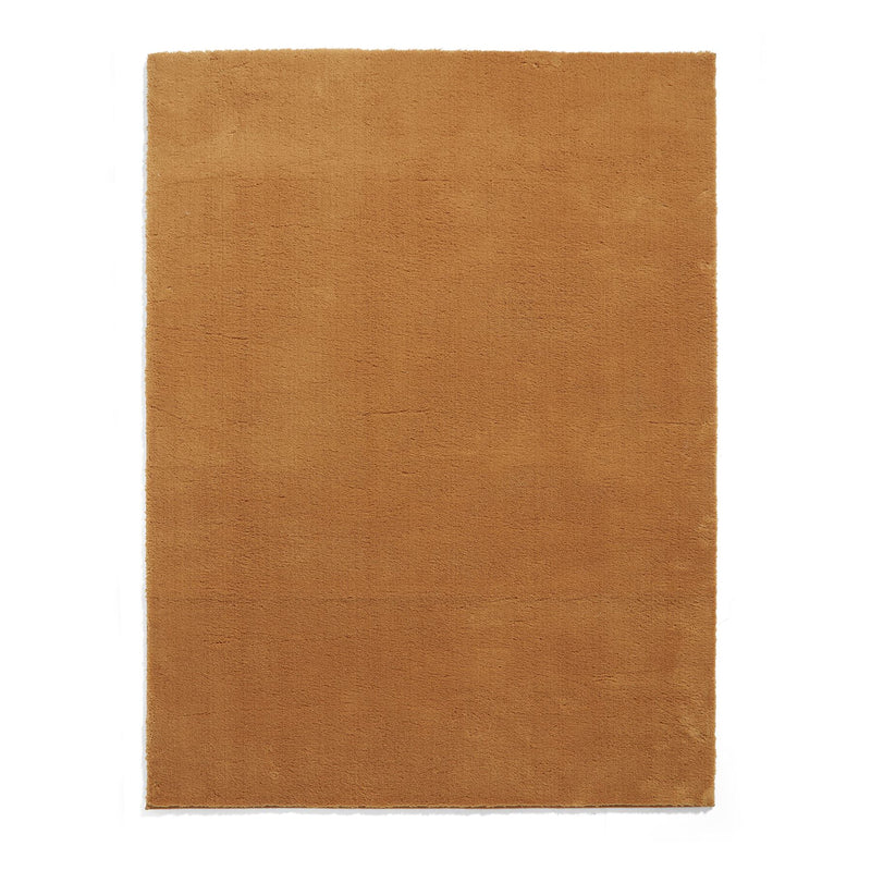 Bay Modern Washable Plain Shaggy Rugs in Camel Brown