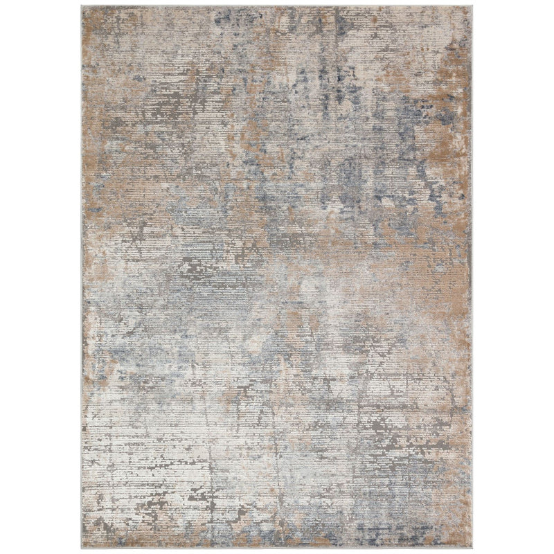 Luzon Abstract Rugs By Concept Loom LUZ801 in Blue Taupe