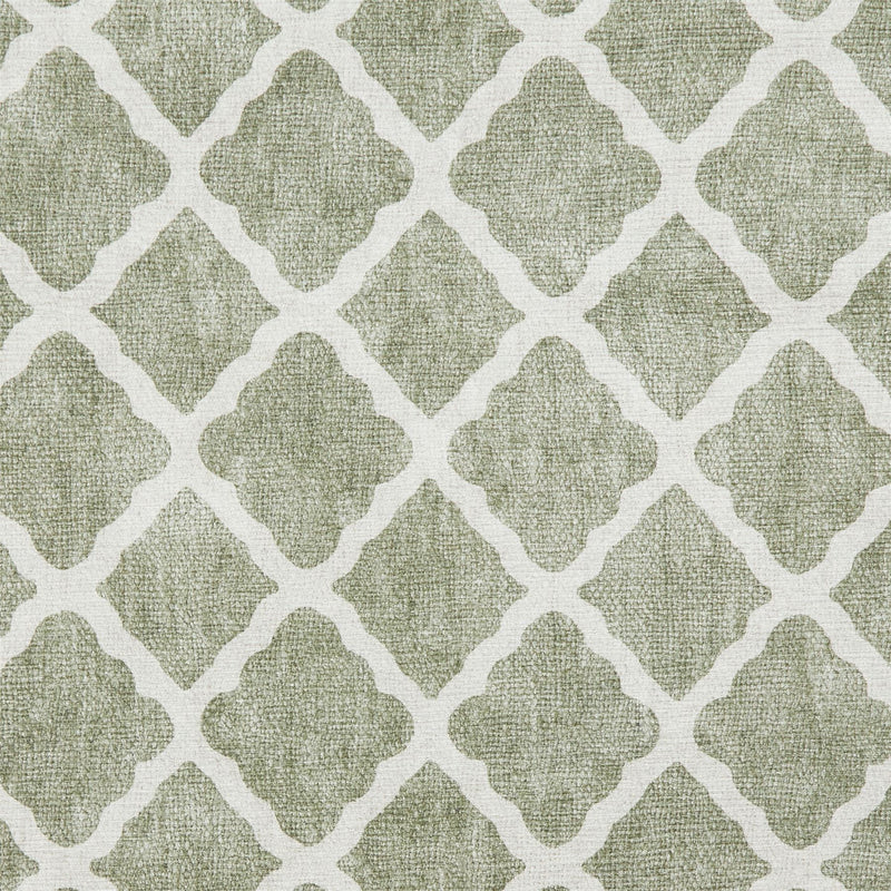 Coral H1063 Modern Washable Trellis Runner Rugs in Green