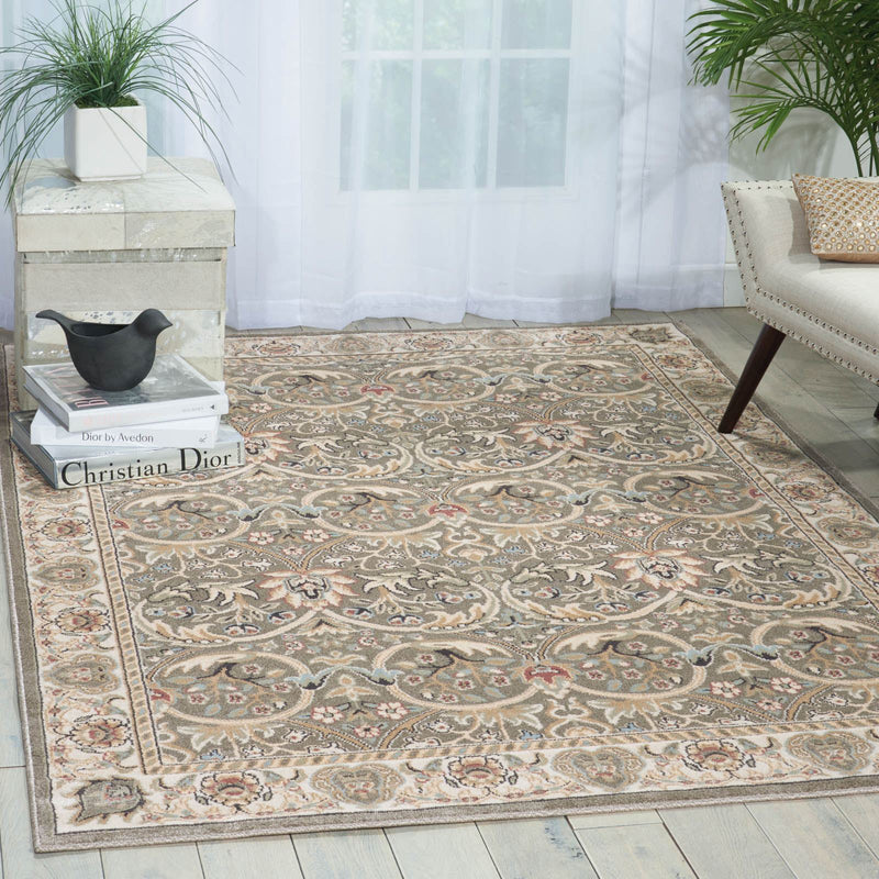 Walden Traditional Rugs WAL03 in Khaki Grey