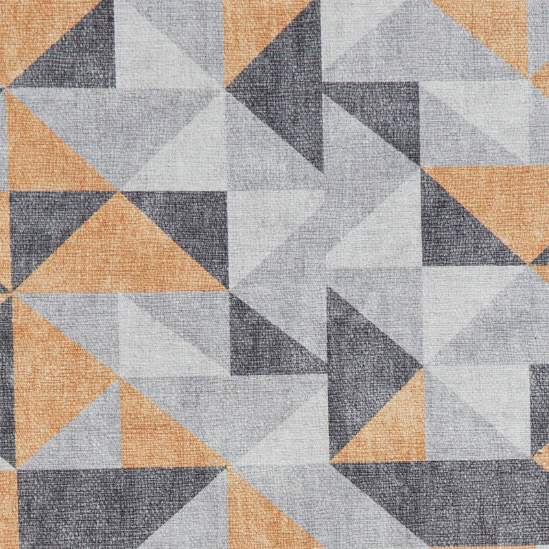 Coral H1057 Modern Washable Geometric Rugs in Yellow Grey