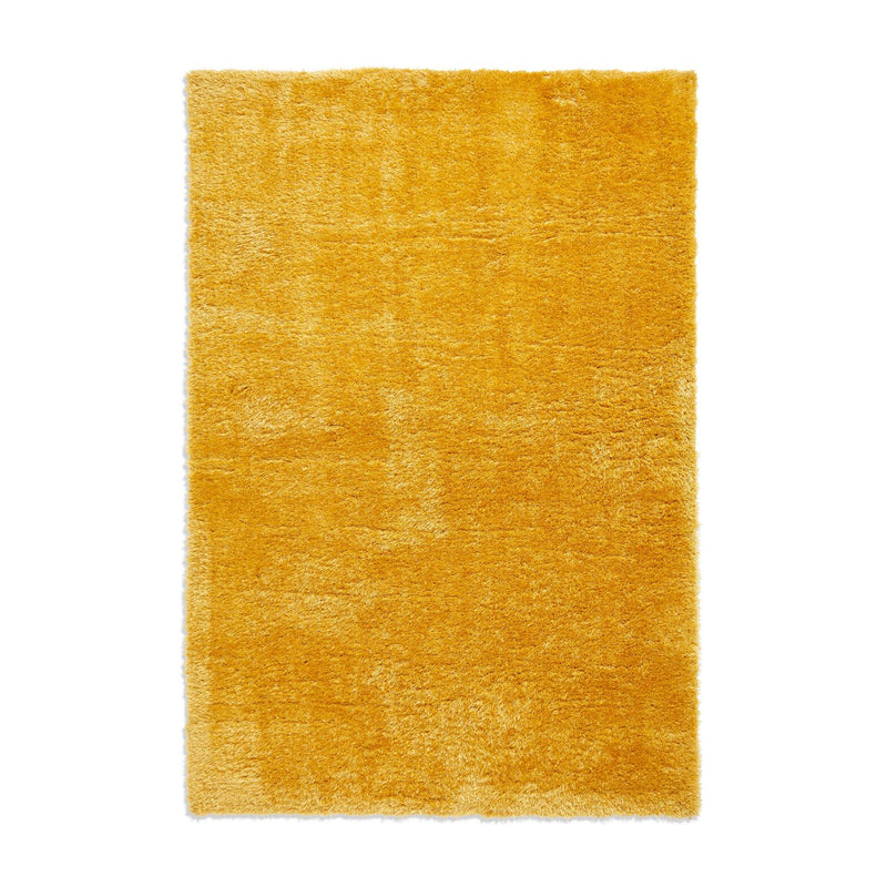 Lux Shaggy Modern Plain Shaggy Rugs in Yellow