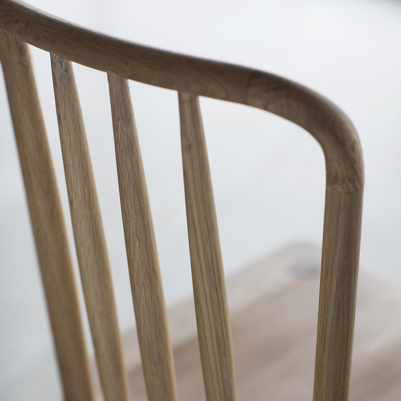 Freya Scandi Dining Chairs in Light Oak Wood Set of 2