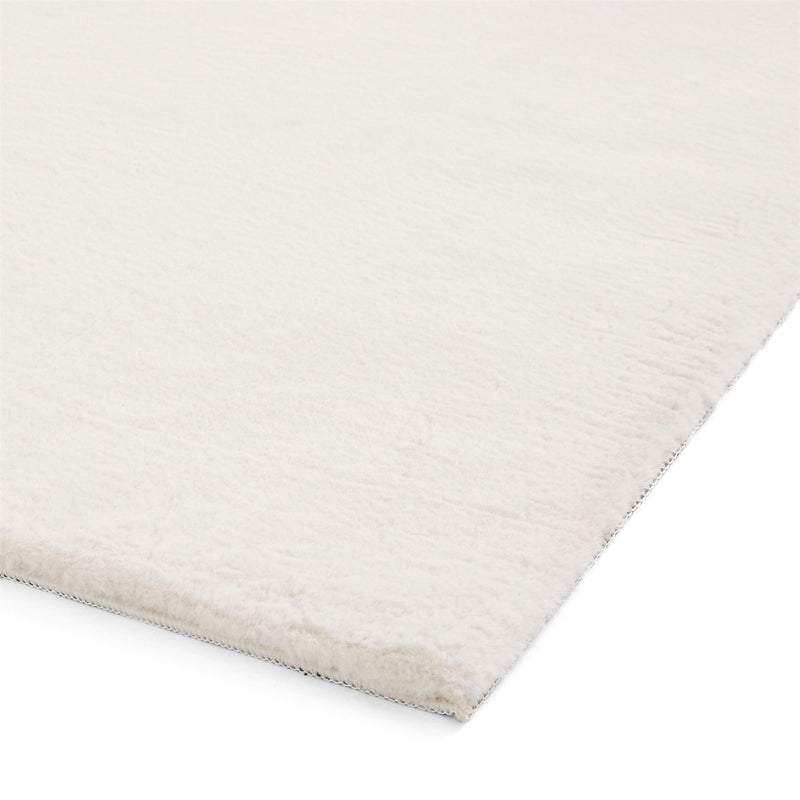 Snug Rug Modern Plain Soft Rugs in Cream White