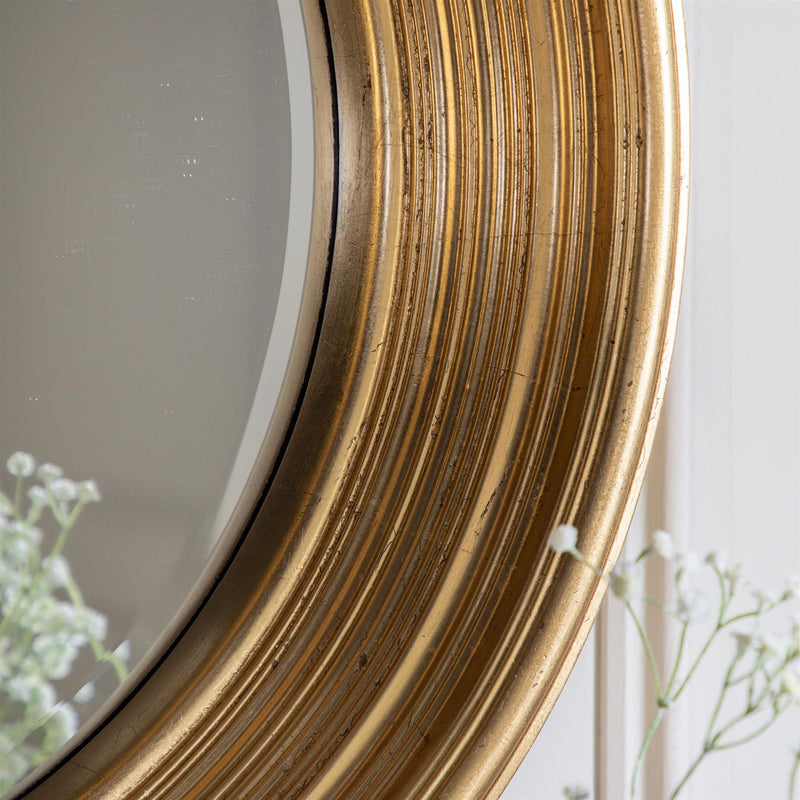 Jovan Round Mirror in Gold