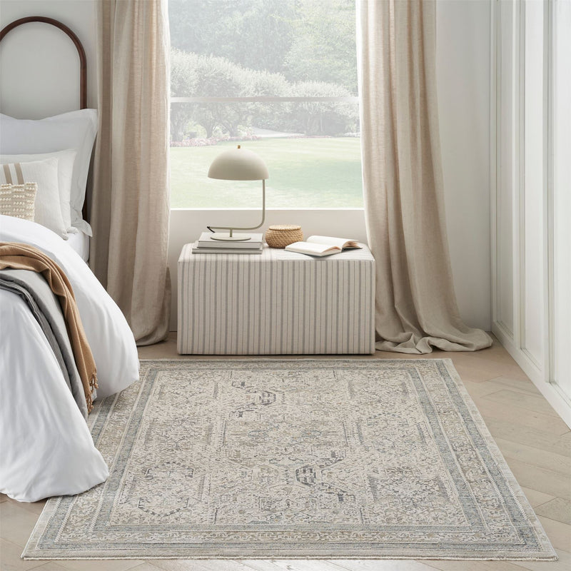 Lynx LNX01 Traditional Rugs by Nourison in Ivory Grey Blue