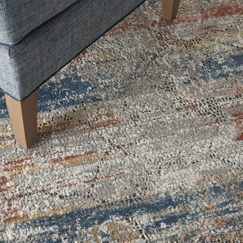 Rustic Textures RUS11 Abstract Rugs in Multicolour