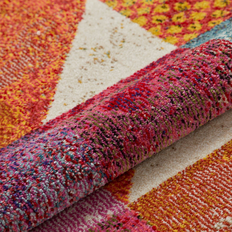 Carnaval CAR102 Geometric Rug by Concept Looms in Multicolour