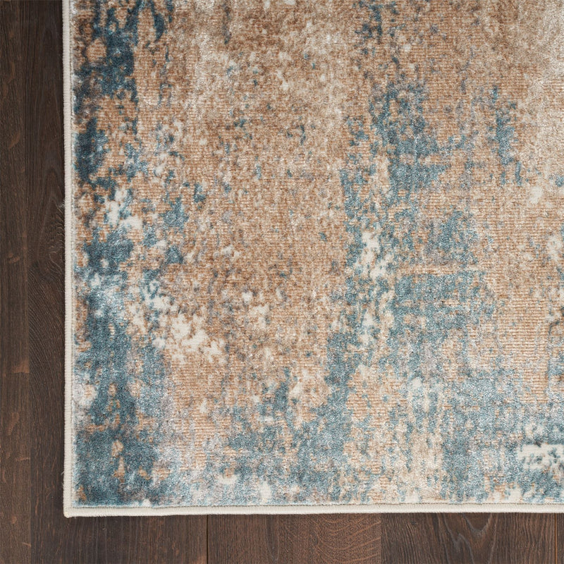 Glitz GLZ06 Distressed Runner Rugs by Nourison in Taupe Multi