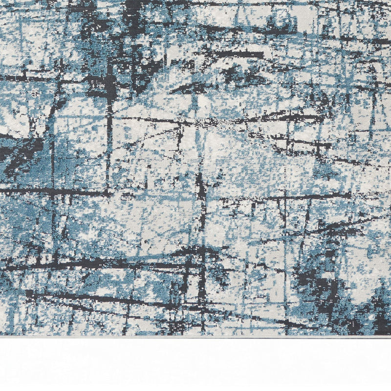 Calvin Klein Vapor Designer Abstract Rugs CK972 Grey Blue