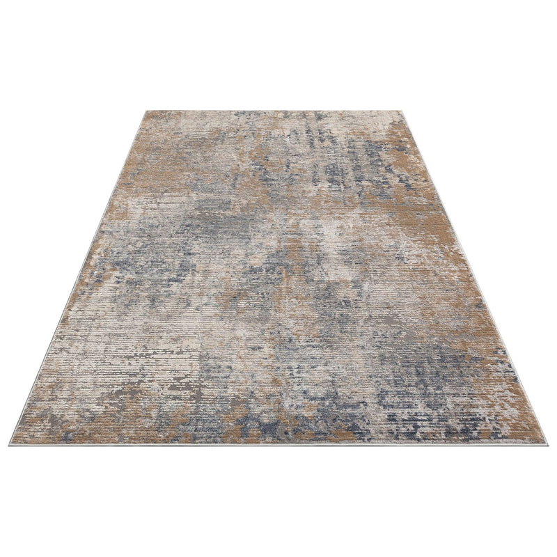 Luzon Abstract Rugs By Concept Loom LUZ801 in Blue Taupe