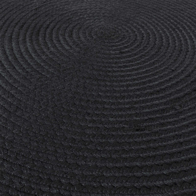 Nico Outdoor Circle Round Rugs in Charcoal Grey