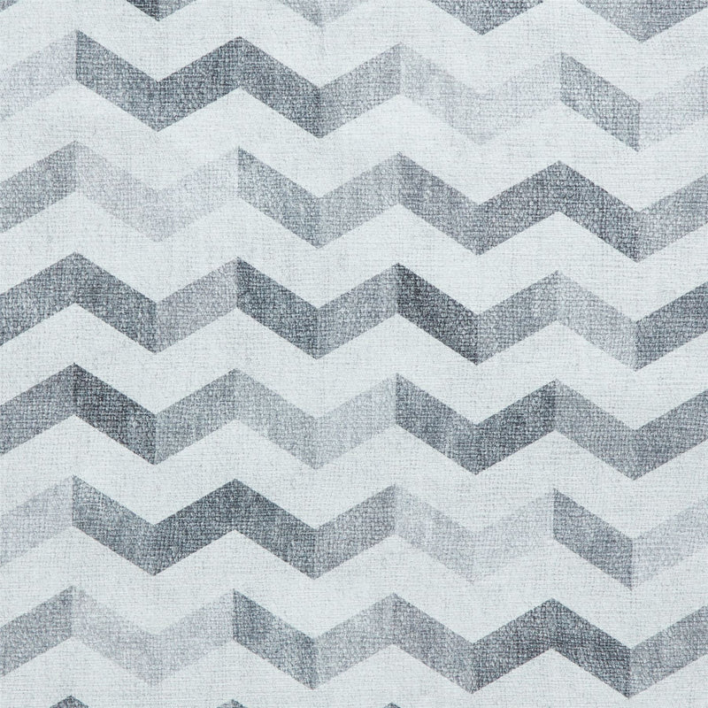 Coral H1059 Modern Washable Chevron Rugs in Grey