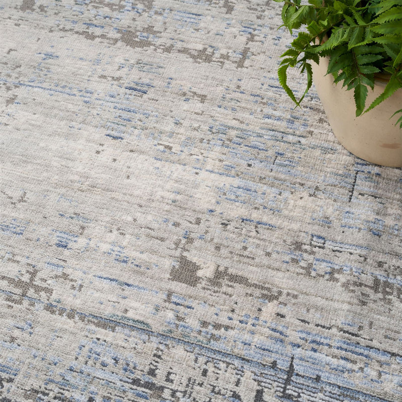 Abstract Hues ABH02 Rugs by Nourison in Blue Grey