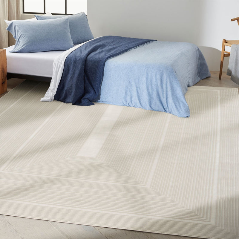 Calvin Klein IRR02 CK024 Irradiant Geometric Rug in Ivory White