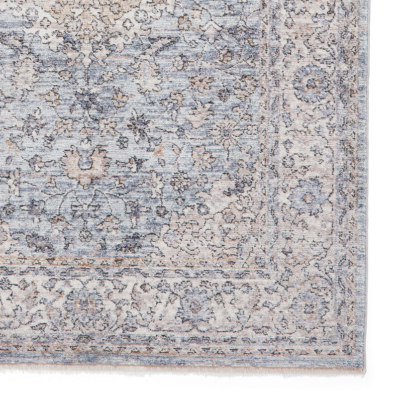 Vintage 35013 Traditional Medallion Border Runner Rugs in Blue