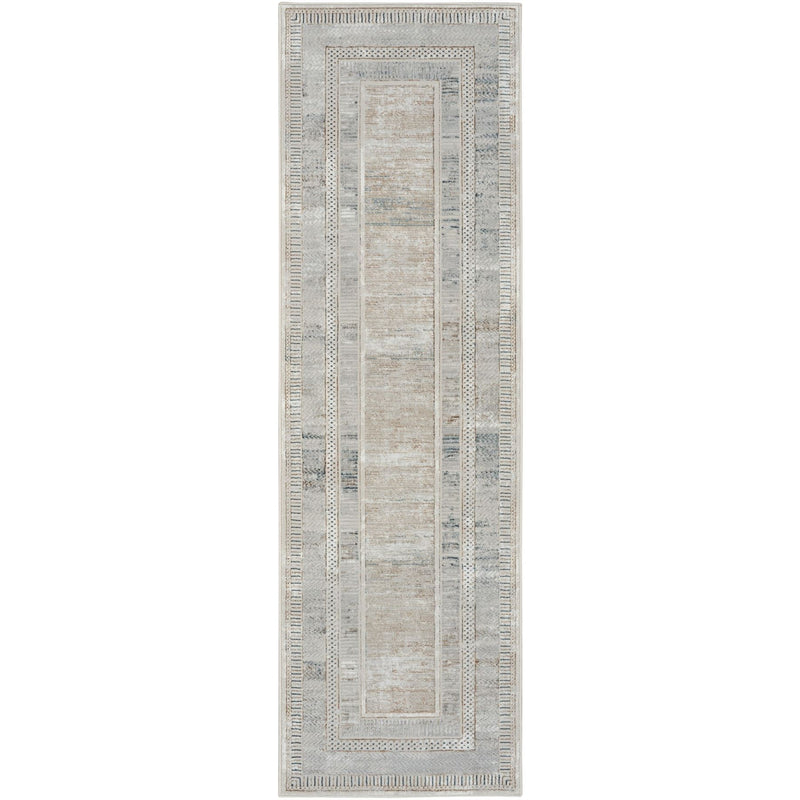 Glitz GLZ07 Geometric Runner Rugs by Nourison in Ivory Multi