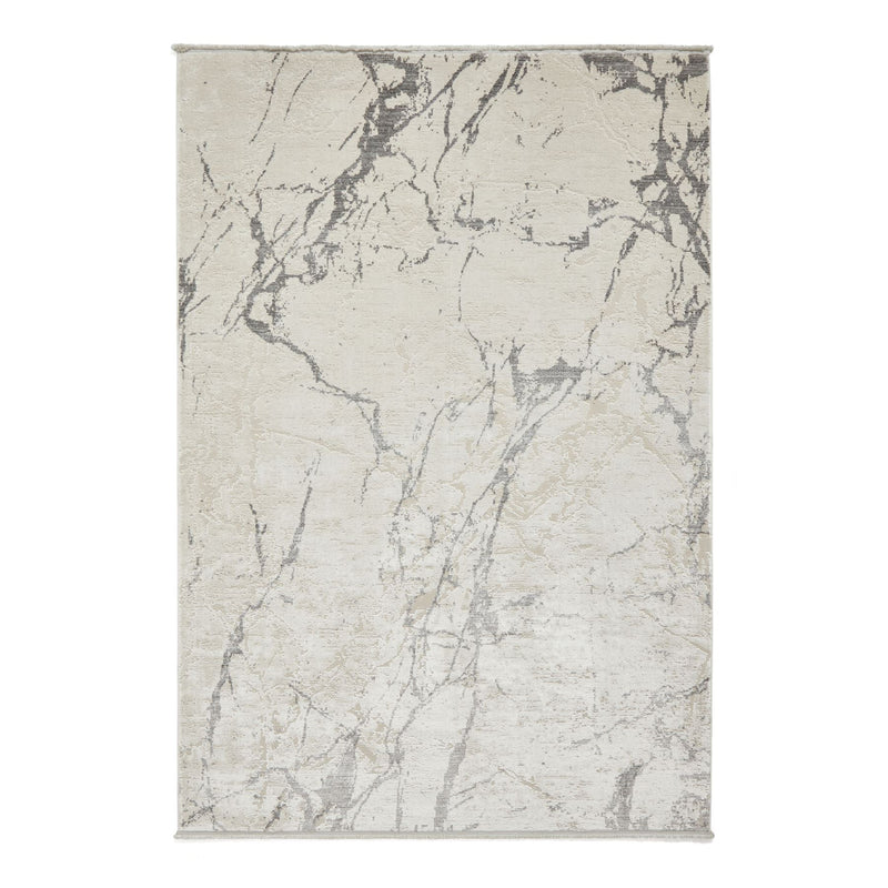 Mirage MR15 Modern Abstract Marble Metallic Rugs in Grey