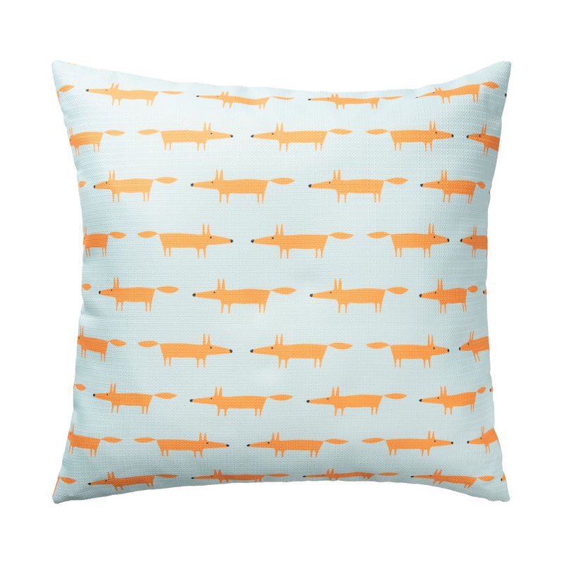 Mr Fox Indoor Outdoor Cushion 625328 by Scion in Sky Tangerine