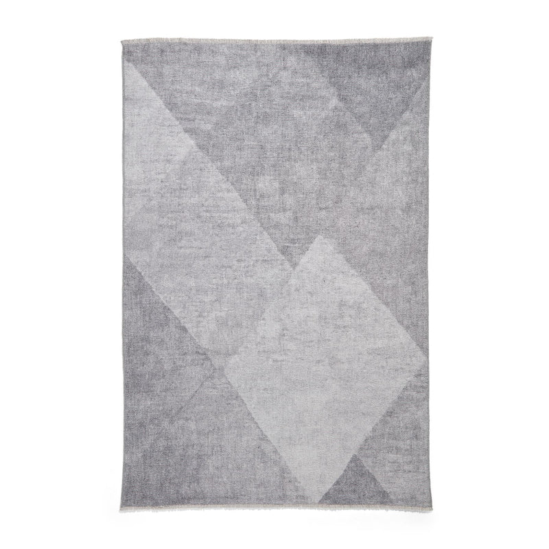 Whisper H1065 Washable Geometric Flat Weave Rugs in Grey