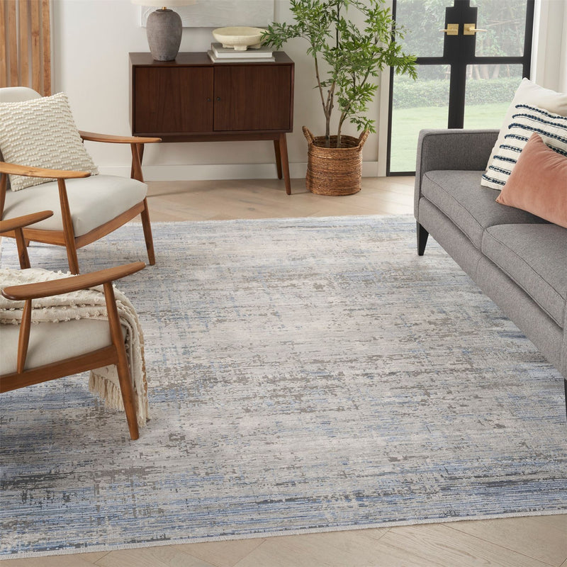 Abstract Hues ABH02 Rugs by Nourison in Blue Grey