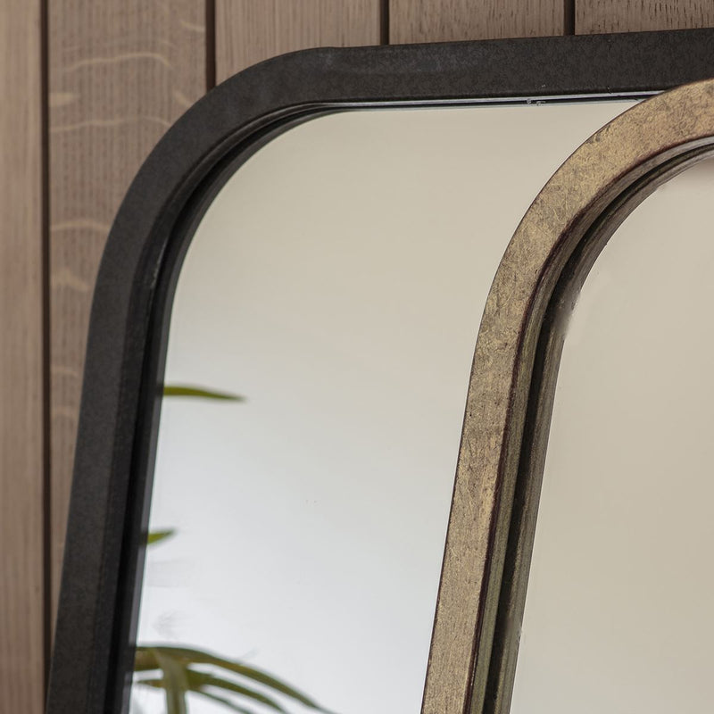 Curved Leaner Mirror in Black