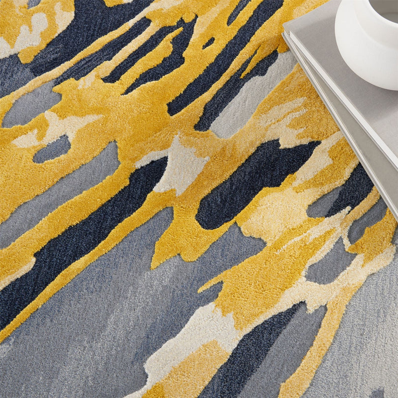 Prismatic Abstract Rugs PRS24 by Nourison in Grey Gold