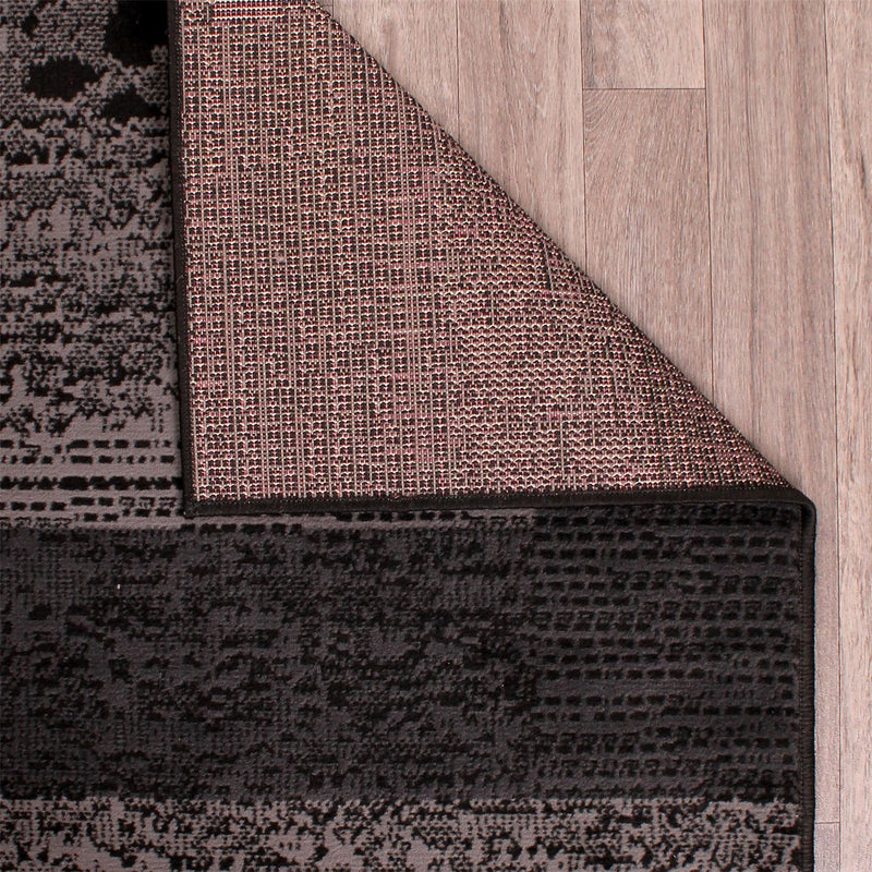 Patch Block Rugs in Black by Rugstyle