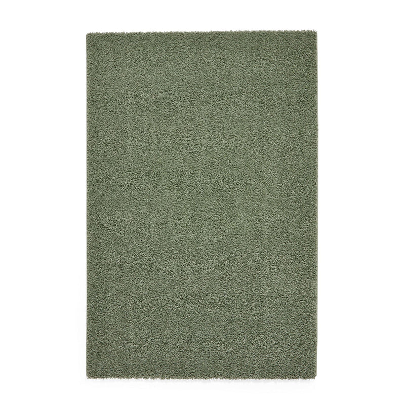 Bali 950 Modern Washable Plain Shaggy Rugs in Green