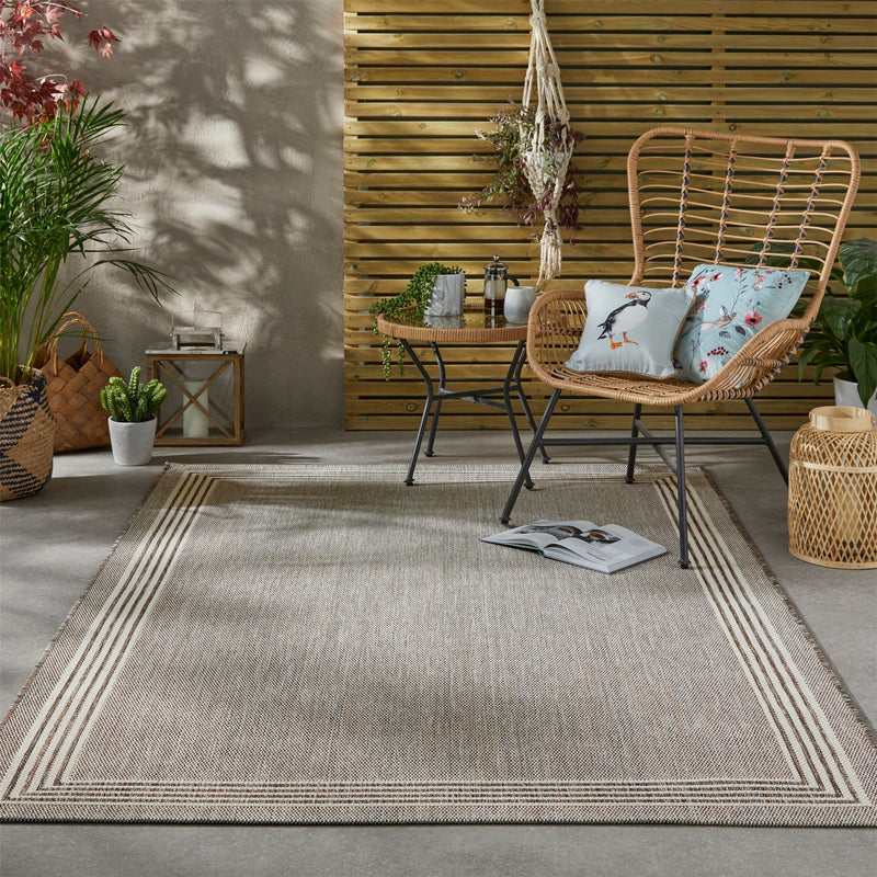 Concept Looms Terrazzo TRZ02 Indoor Outdoor Rugs in Earth Brown